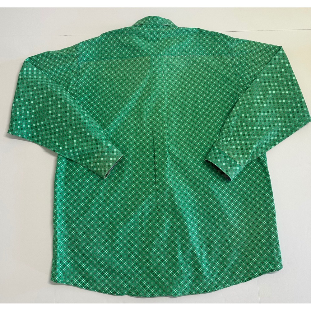 Cinch Mens XXL Green Geometric Print Long Sleeve Button Down Western Shirt
